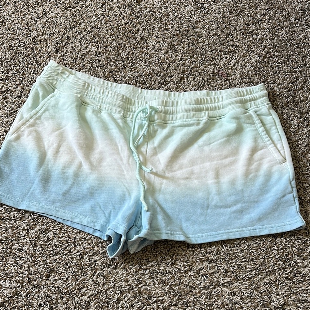 Gradient Blue and White Women's Shorts